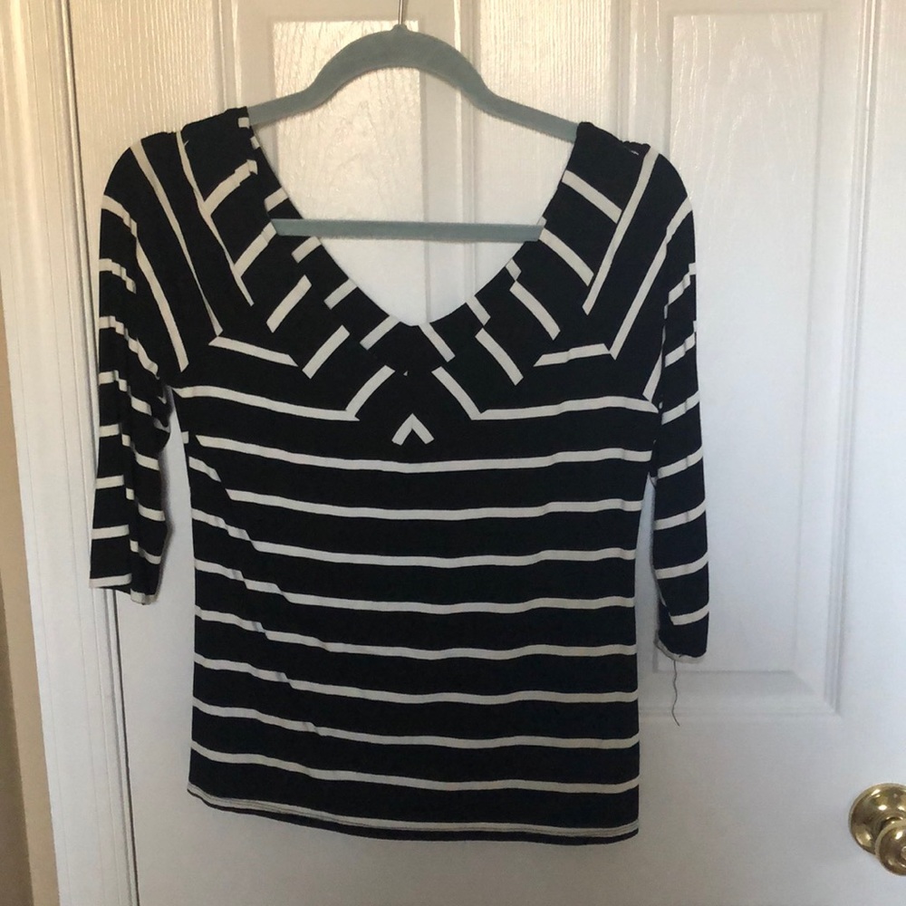 Pixley- striped black and white shirt